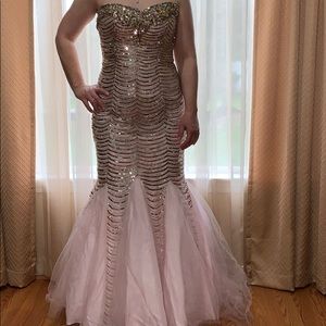 Light Pink Beaded Dress